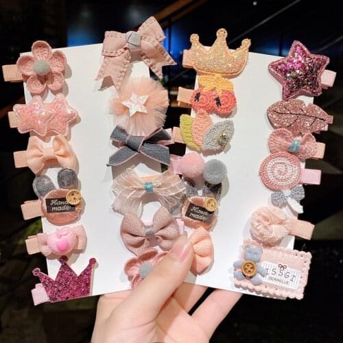 2020 New Childrens Cute Hair Clip Princess Korean Hairpin Clip Cartoon Hair Accessories Tiara Clip Girls Hair Clips