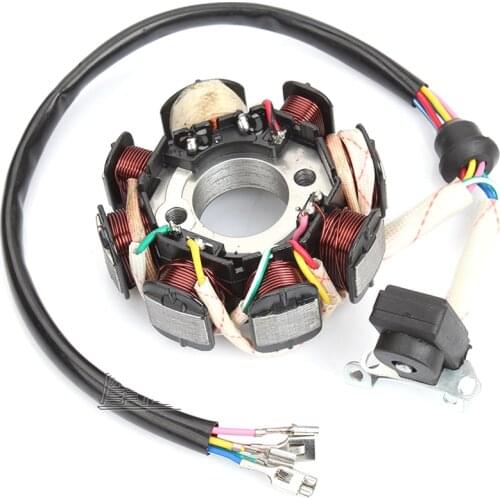 1Set Motorcycle Engine ignition starting coil magneto eight stage stator For CB125-8 150CC 250CC ATV Dirt Bike Scooter Two holes