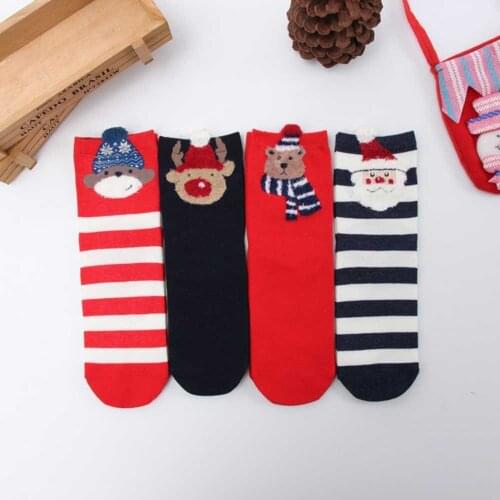 1 pc Christmas Print Cartoon Funny Socks Cotton Warm Winter for Party New Year Long Socks Men Women Socks Cute Socks