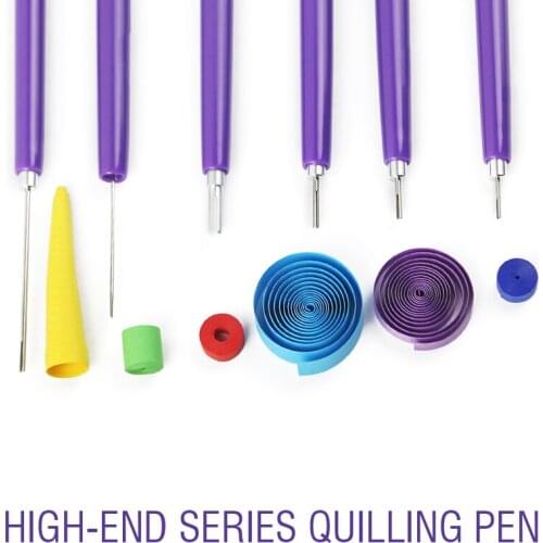 10Pcs Paper Quilling Pens Craft Long Short Slotted Needle Pens Practical Scrapbooking DIY Origami Slotted Structure Quilled Tool