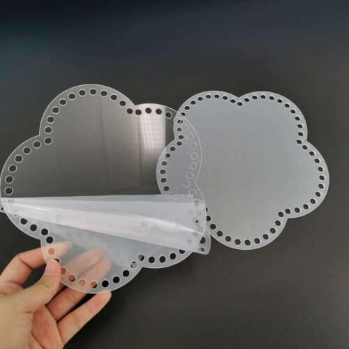 2pcs Blossom Flower Cute Transparent Acrylic for Knitting Handbag Wool Bag Weave Accessories