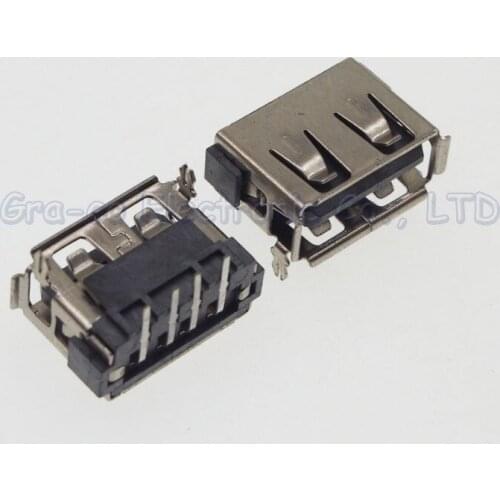 20pcs USB Jack A Type Short Type 10.0 H6.8 USB Female Socket