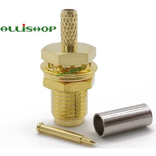 5Pcs RP SMA Female Connector Jack Female Crimp For RG316 RG174 LMR100 Cable Wholesale Wire SMA Connector