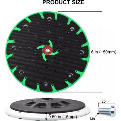 6 Inch 48 Holes Sanding Pad Fit Festool ETS 150/3 EQ /ETS 150/5 EQ/ ETS EC 150/3 EQ /ETS EC 150/5 EQ Grinder Accessories