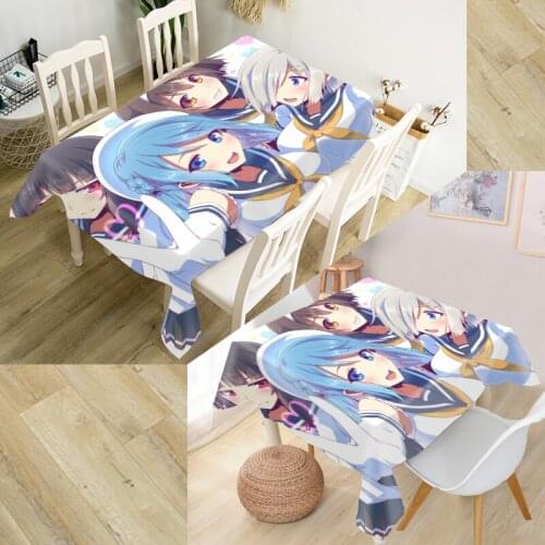 Anime Kantai Tablecloth 3D Oxford Fabric Square/Rectangular Dust-Proof Table Cover For Party Home Decor TV Covers New 0804