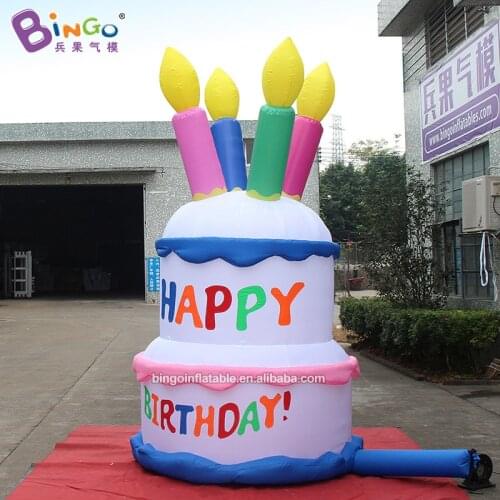 Free Delivery 3 Meters tall giant inflatable birthday cake replica party supplies type blow up cake model for decoration toys