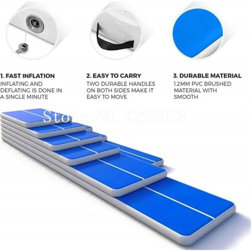 Free Shipping High Quality 4x1x0.2m Inflatable Tumble Track Trampoline Air Track Gymnastics Inflatable Air Gym Mat