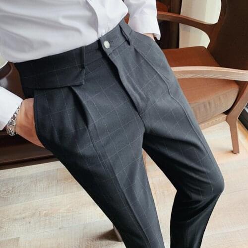 2021 hot-sale products Fashion Male autumn Casual pencil pants Mens business suit trousers/Man clothing 29-36