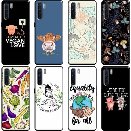 Vegan Vegetarians Animal Love Quotes Cover For OPPO A5 A9 A31 A53 2020 A1K A5S A15 A52 A72 A83 A91 F5 F7 Reno 2 Z 4 Pro Case