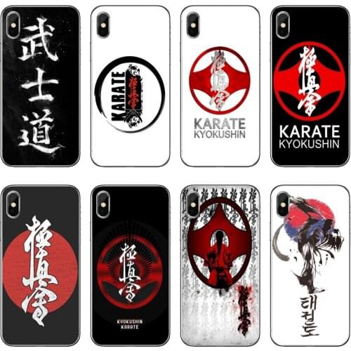 Kyokushin Karate Symbol Transparent Phone Case For iPhone 12 11 Pro Max Mini XS Max XR X 8 7 Plus 6 6S Plus 5 5S SE 2020