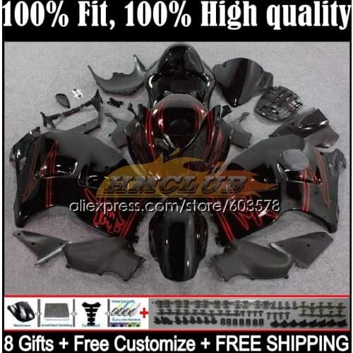 Injection For SUZUKI GSXR1300 Hayabusa 2008 2009 2010 2011 2012 2013 21CL.274 black red GSXR 1300 CC 14 15 16 17 18 19 Fairing
