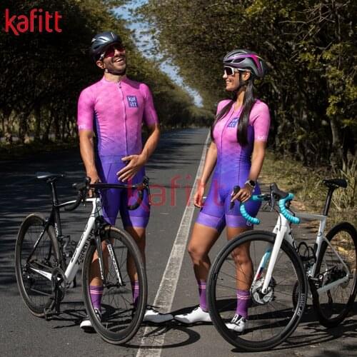 Kafitt new 2020 Pro Team Triathlon Jumpsuit Womens Bike Short Sleeve Jersey Tights Jumpsuit macaquinho ciclismo feminino