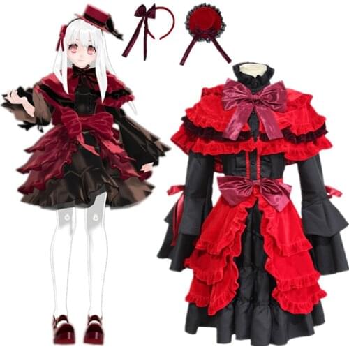 K Project K RETURN OF KINGS Cosplay Costume Kushina Anna Dress+Apron+Tippet+Hat+Head Band+Bowknot 89