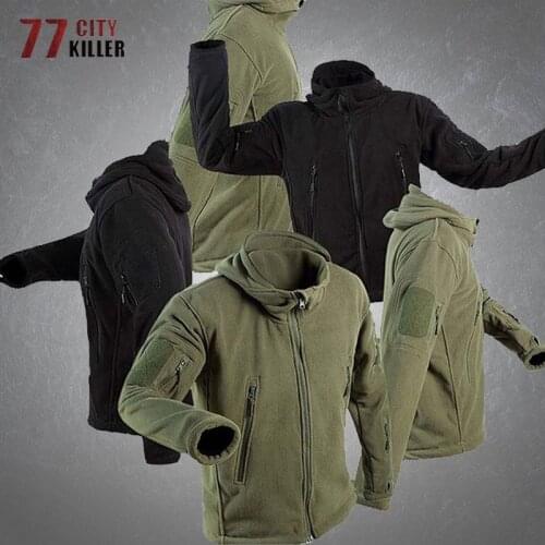 Tactical Soft Shell Jacket Men Fleece Warm Army Training Military Hooded Coats Male Camping Hiking Windproof Bomber Mens Jackets