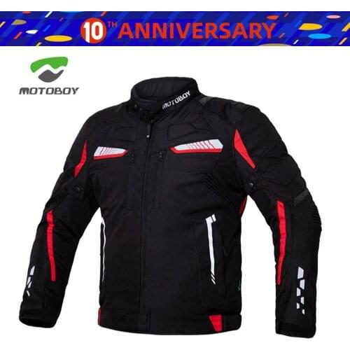 1pcs MOTOBOY All Season Motocorss Jacket CE Protective Off-Road Racing Coat Waterproof Warm Reflective Light Motorcycle Jacket