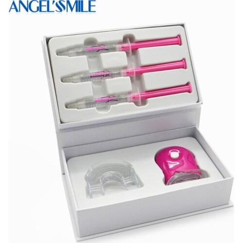 Angelsmile Teeth Whitening Kit with LED Light Tooth White Syringe Dental Kit Teeth Whitener 50 pcs Dropshipping