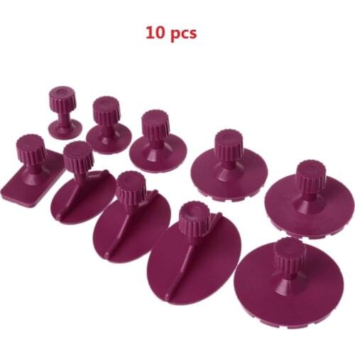 10pcs PDR Dent Puller Glue Pulling Tabs Paintless Removal Body Repair Tools Kit