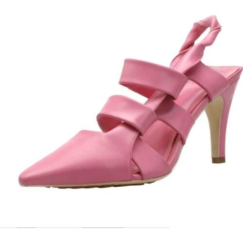 2021 New Pointed Toe Women Sandals High Heel Shoes Fashion Leather Shoes Summer Woman Pumps