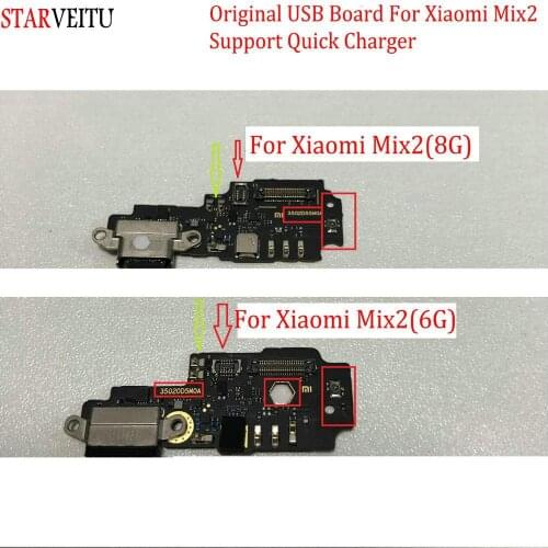 STARVEITU For Xiaomi MIX 2 6G 8G Original USB Board Flex Cable Dock Connector Microphone Support Quick Charger Computer Connect