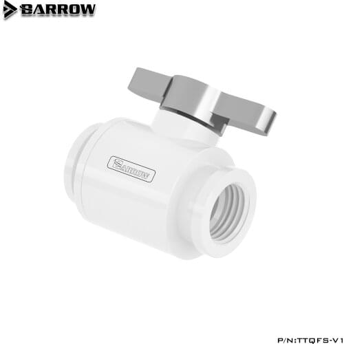 BARROW Water Valve Switch Aluminium Handle Double G1/4' Inner Female to Female Switch F to F Interface Metal V