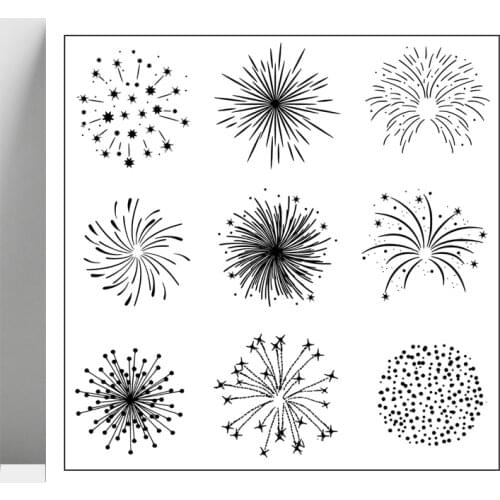 AZSG Fireworks Clear Stamps For DIY Scrapbooking/Card Making/Album Decorative Silicone Stamp Crafts
