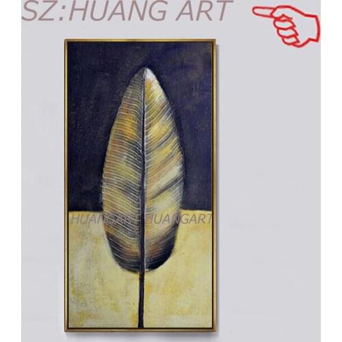 Modern Abstract Texture Gold leaves Oil Painting Art Picture 100% Hand Painted Living Room Decoration Pieces Artwork Painting