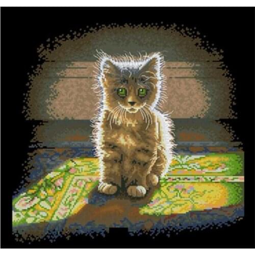 Warm kitten patterns Counted Cross Stitch 11CT 14CT DIY wholesale Chinese Cross Stitch Kit Embroidery Needlework Sets