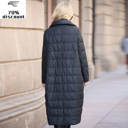 2020 Genuine Leather Jacket Winter Jacket Women Long Down Jackets for Women Real Sheepskin Coat Chaqueta Mujer MY4038