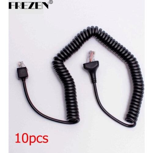 10pcs Mobile Radio Replacement Service Mic Cable For Kenwood TKR-750E 751E TKR-850E 851E TM-271E 6PIN Two Way Radio Wholesale