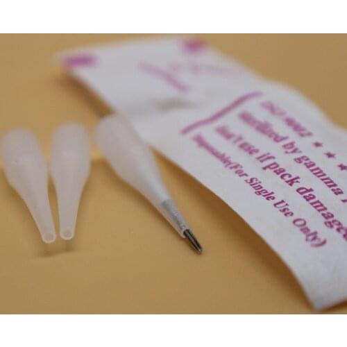 100pcs 5RL Permanent makeup Eyebrow Lip Needle Tattoo Tips Individual Package Giant Sun Needle Caps Nozzle For Tattoo Machine