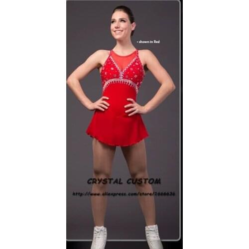 2016 New Ice Skating Dresses For Kids Graceful New Brand Competition Figure Skating Dress Custom DR3992