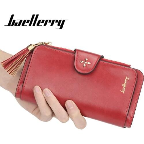 2020 Baellerry Brand Leather Women Wallet High Quality Design Hasp Card Bags Long Female Purse 9 Colors Ladies Clutch Wallet