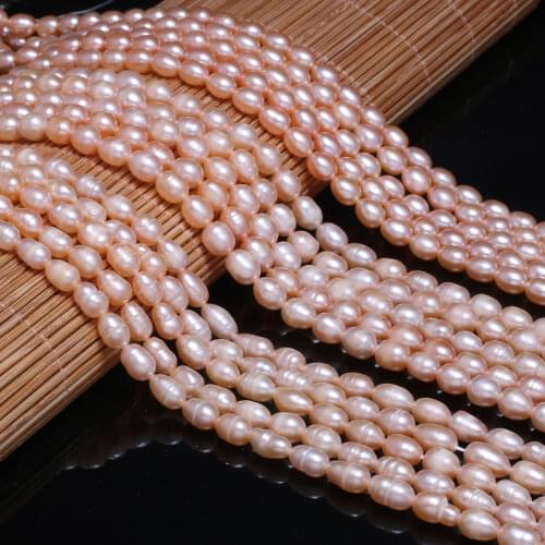 2020 Loose Beads Natural Freshwater Pearls Beads Rice shape Pearls Making for Jewelry Necklace bracelet accessories 5-6mm