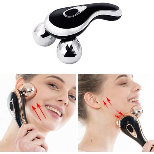 3D Roller Massager 360 Rotate Face Lift Full Body Slimming Facial Massage Y Shape Roller Face Massager Metal Skin Care Tools