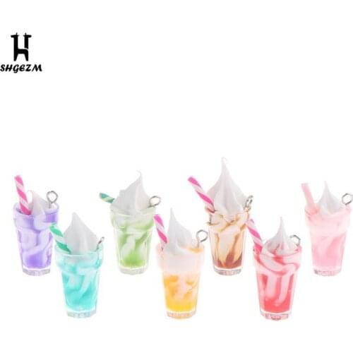 5pc Dollhouse Mini Ice Cream Milk Tea Drink Cup DIY Making Accessories For Doll House Decoration