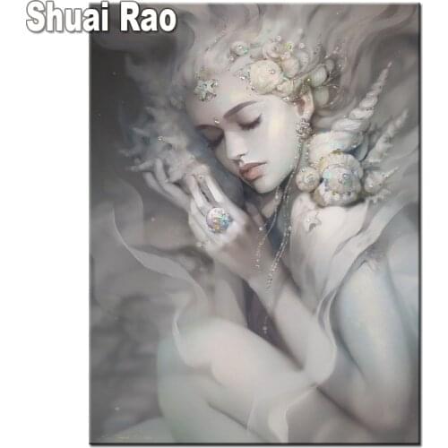 Diamond Painting Sleep Angel ,rhinestone Crystal diamond art paintings,Full square Round Drill Mosaic,5D Woman mazayka Pattern