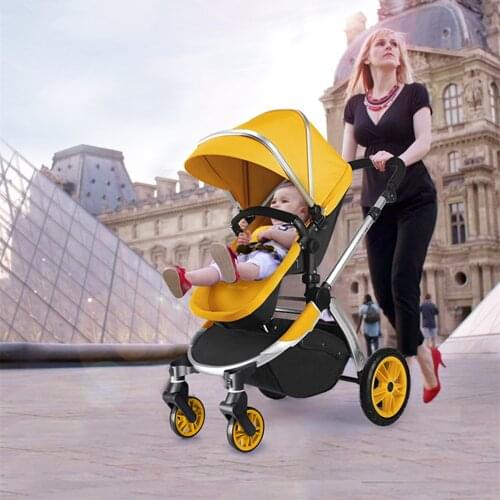 High Landscape Baby Stroller 3 in 1 With Car Seat and Stroller Luxury Infant Hot Mom Stroller Set Newborn Baby Car Seat Trolley