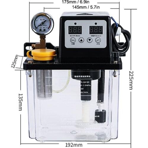 Double 2.0L 50ml/min 220 V 28W Automatic Lubricating Oil Pump Oil Injectors Full Copper Motor Electric Oil Pump Timing Oil