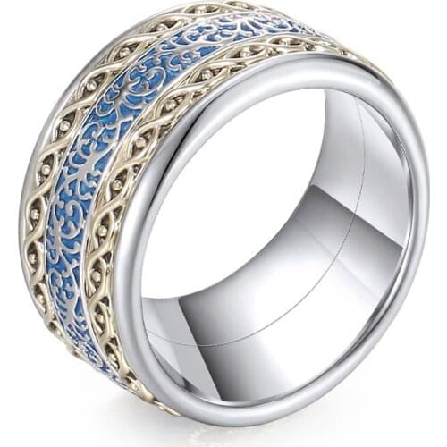 Koaem Titanium Stainless Steel Rings For Women Creative Statement Femme Bijoux Stereoscopic New Retro Punk Exaggerated Ring