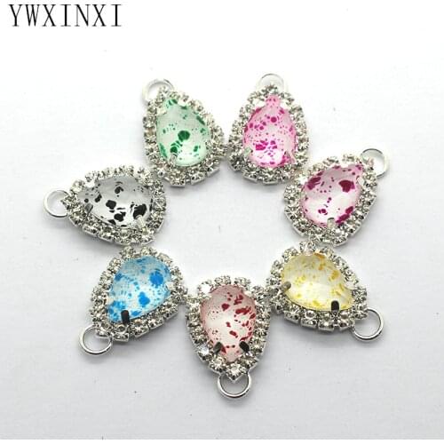 YWXINXI 10Pcs new ring pendant crystal diamond accessories, DIY handmade party holiday romantic wedding jewelry decoration