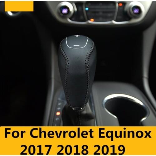 For Chevrolet Equinox 2017 2018 2019 Leather Center Console Gear Shift decorative Sleeve Handbrake Protective Sleeve Accessories