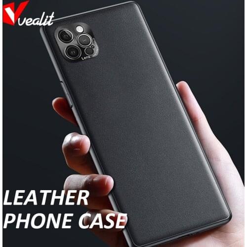 Leather Protective Phone Case For iPhone 11 12 Pro Max X XS XR Xs Max Back Cover For iPhone 12 Mini 7 8 Plus Shockproo Cases