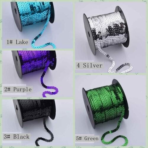 90 meters 6mm round flat sequin trim ribbon decoration tape for scrapbook cards invitations packages diy craft handmade