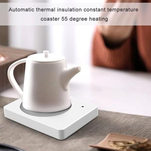 220V Cup Warmer Automatic Constant Temperature Heating Coaster Mat Mini Portable Mug Warmer Desktop Cup Heater Hot Milk Machine