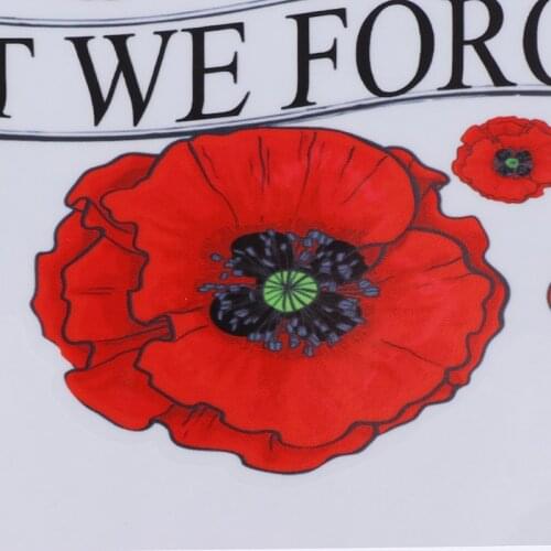 Lest We Forget Red Poppy Day November 11 Remembrance Armistice Day Sticker Car