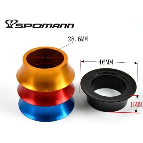 NEW CNC Aluminium Alloy Bike Taper Washer 15mm Bicycle Front Fork Headset Cone Spacing Riser Pad Ring Gasket Bike-Parts-Supplier