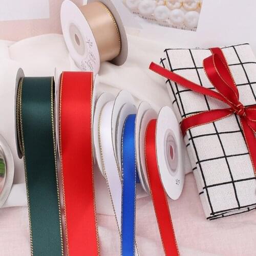 New Width 0.9CM-2.2CM Length 5Meter Hairpin Material Flower Gift Box Cake Packaging Ribbon Double-sided Phnom Penh PolyesterTape