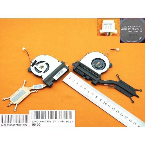 New Laptop Fan Heatsink for ASUS TX201 TX201LA TX201LAF PN: 13N0-R4A0301 Notebook Cooler/Radiator Replacement