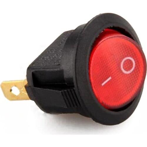 Toggle Switch Bipolar ON OFF Red 3 Pin 20mm
