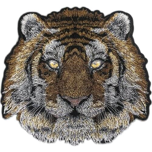 Tiger Print Embroidery Denim T-shirt Patch Home Decoration Painting Accessories New DIY Handmade Jewelry